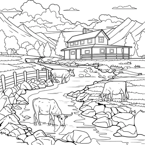 Idyllic pastoral scenery