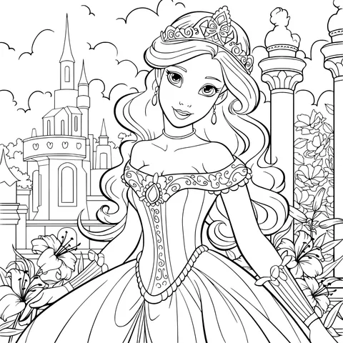 Princess in Front of the Castle