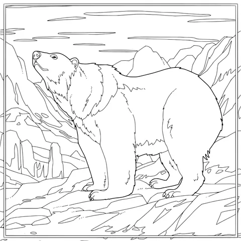 Polar Bear in the Polar Region