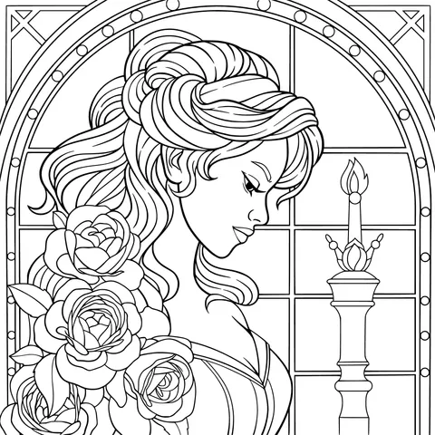 Elegant Lady with Flowers