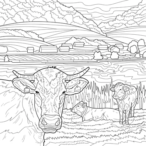 Rural Pastoral Scene