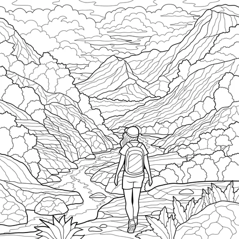 Hiker in the Mountains