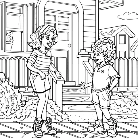 Conversation in Front of the Door