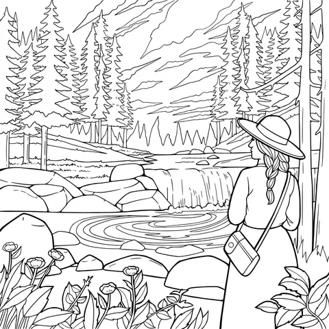 Woman enjoying the scenery