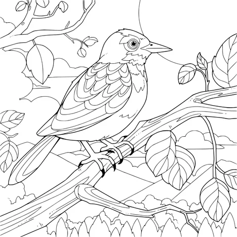 Blue bird perched on a branch