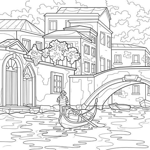 Gondolier on the Canal