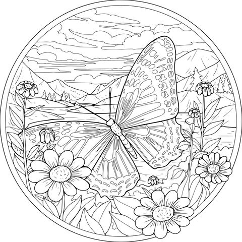 花间蝶影与山水