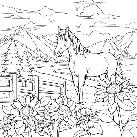 A Steed in the Countryside
