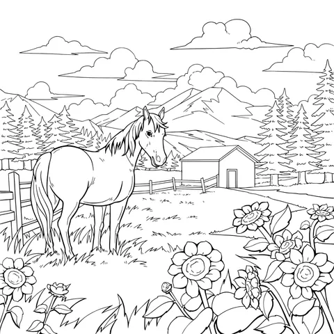 A Steed in the Countryside