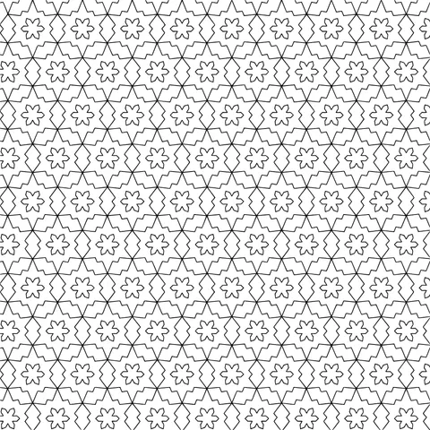 Colorful Geometric Floral Pattern