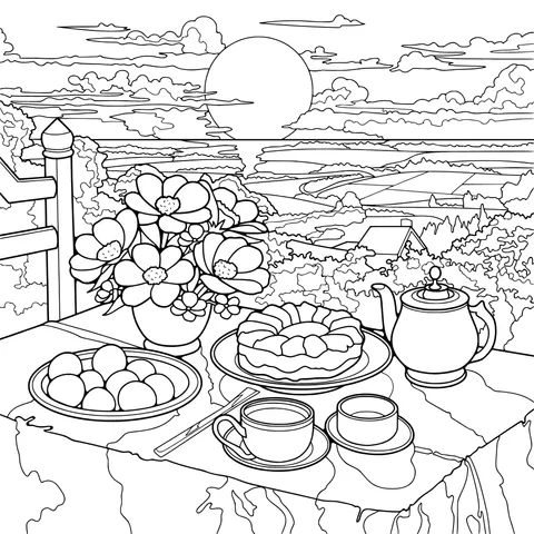 Afternoon Tea Time in the Countryside