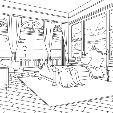 Cozy Bedroom with Sea View