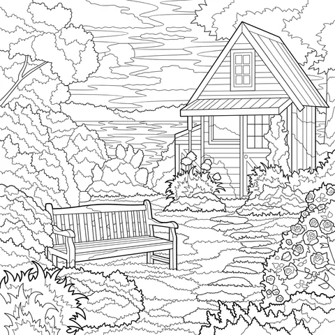 Beautiful View of a Rustic Cottage