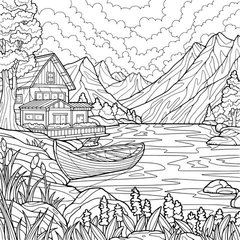湖畔山居美景
