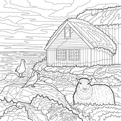 湖畔小屋与动物们