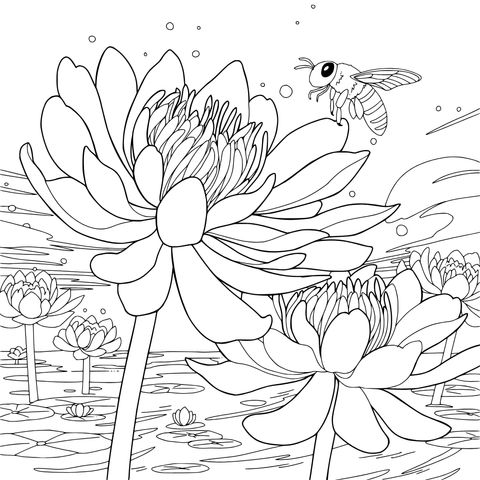 蜜蜂与睡莲