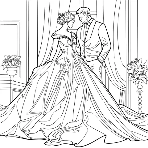 Couple in Gorgeous Gowns