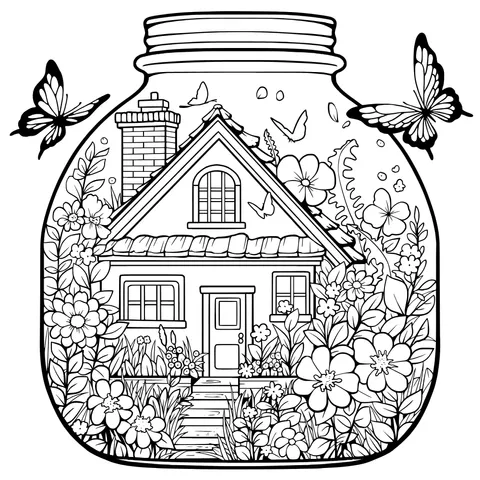 Dreamy Cottage in a Jar