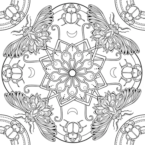 Insect - themed Mandala Pattern