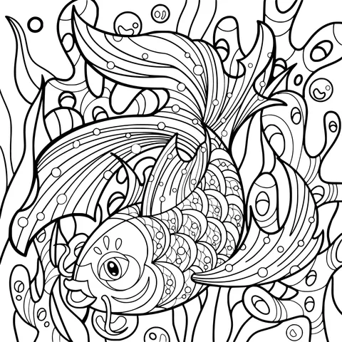 Dreamy Purple Goldfish