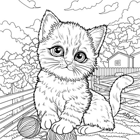 田园中的可爱小猫
