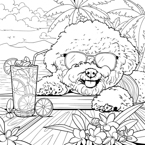 A Dog Enjoying Vacation