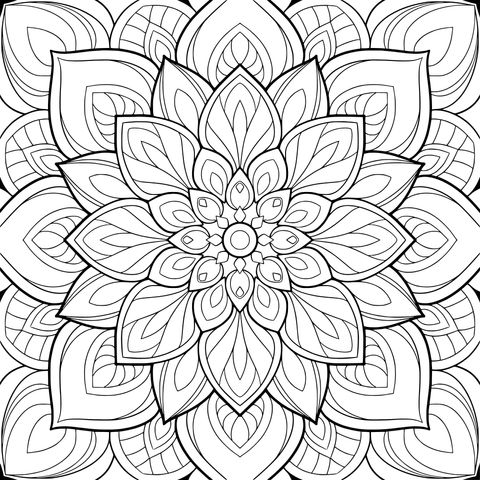 多彩曼陀罗花纹