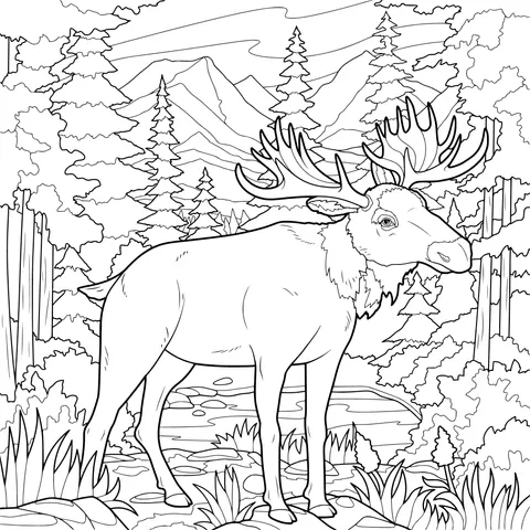 Moose in the Forest
