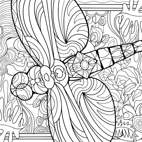 Colorful Abstract Dragonfly