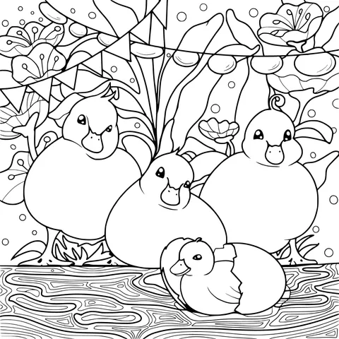 New - born Duckling and Companions