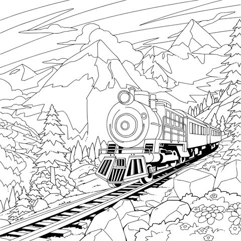 山間を走る列車