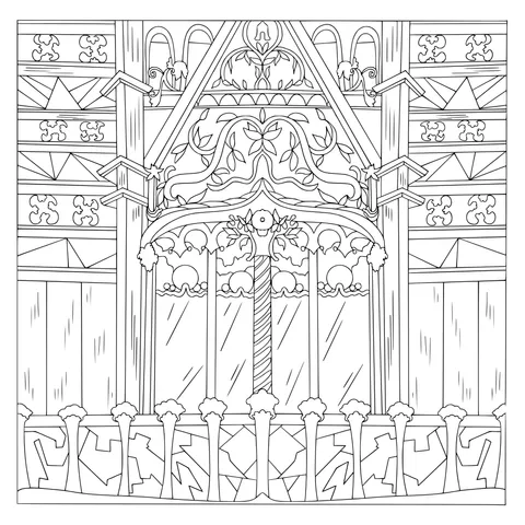 Colorful architectural decorative patterns