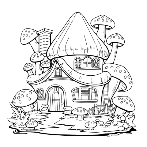Fairy - tale Style Mushroom House