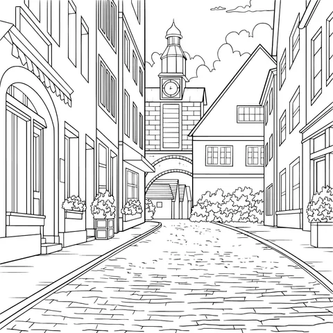 Quaint Town Street