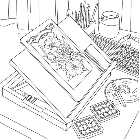 绘画工具与作品
