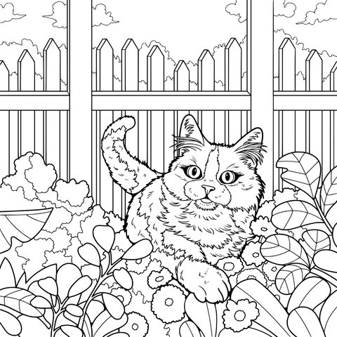 花园中的猫咪