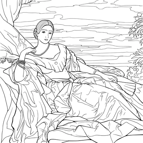 A Graceful Resting Lady