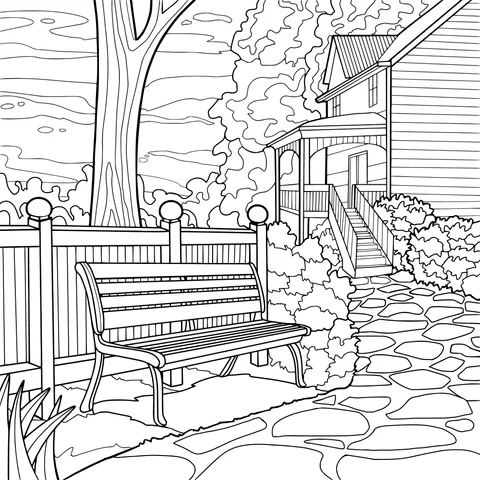 Bench in the Courtyard