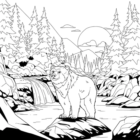Brown Bear in the Forest