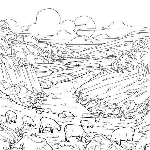 Idyllic pastoral scenery