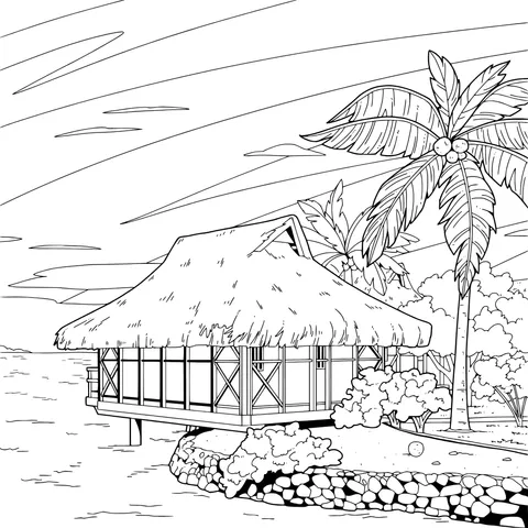 Seaside Thatched - House Scenery