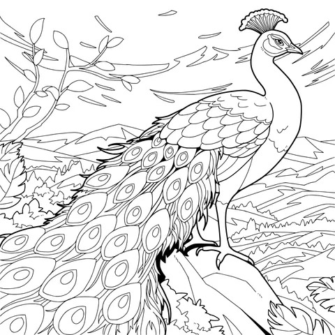 Peacock on the Rock