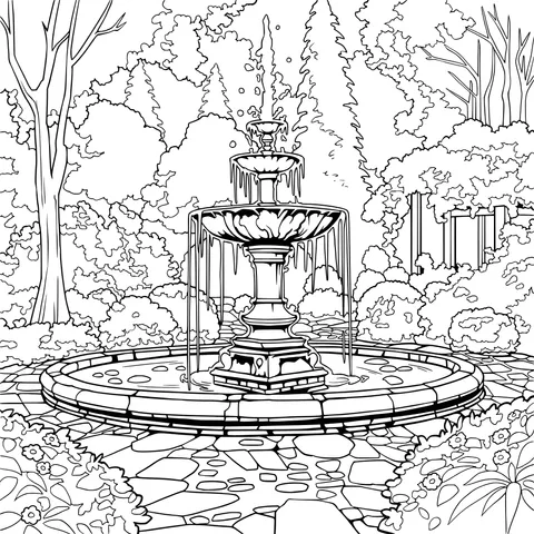 Fountain in the Garden