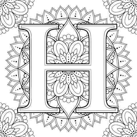 装饰性字母H图案