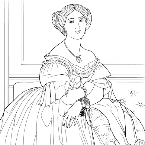 A Lady in a Gorgeous Blue Dress