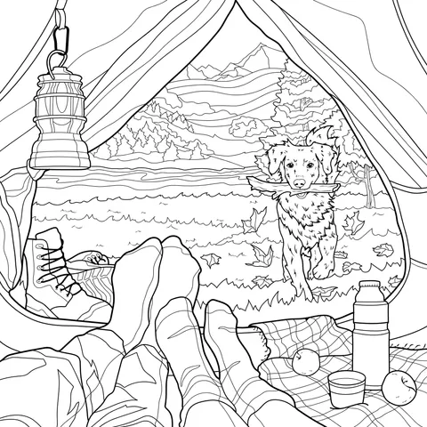 A Cozy Camping Time in the Tent