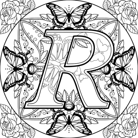 Decorative Illustration of the Letter R