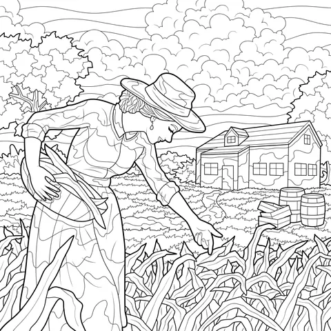 Woman Working in the Field