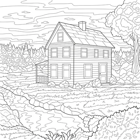 Cottage by the Stream