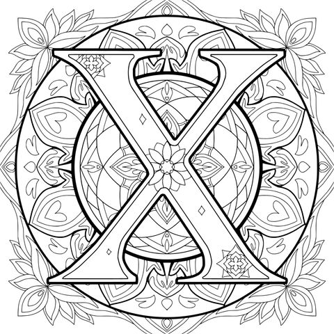 装饰性字母X图案